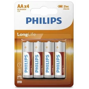 Батарейка Philips LongLife Zinc Carbon AA BLI 4 UA